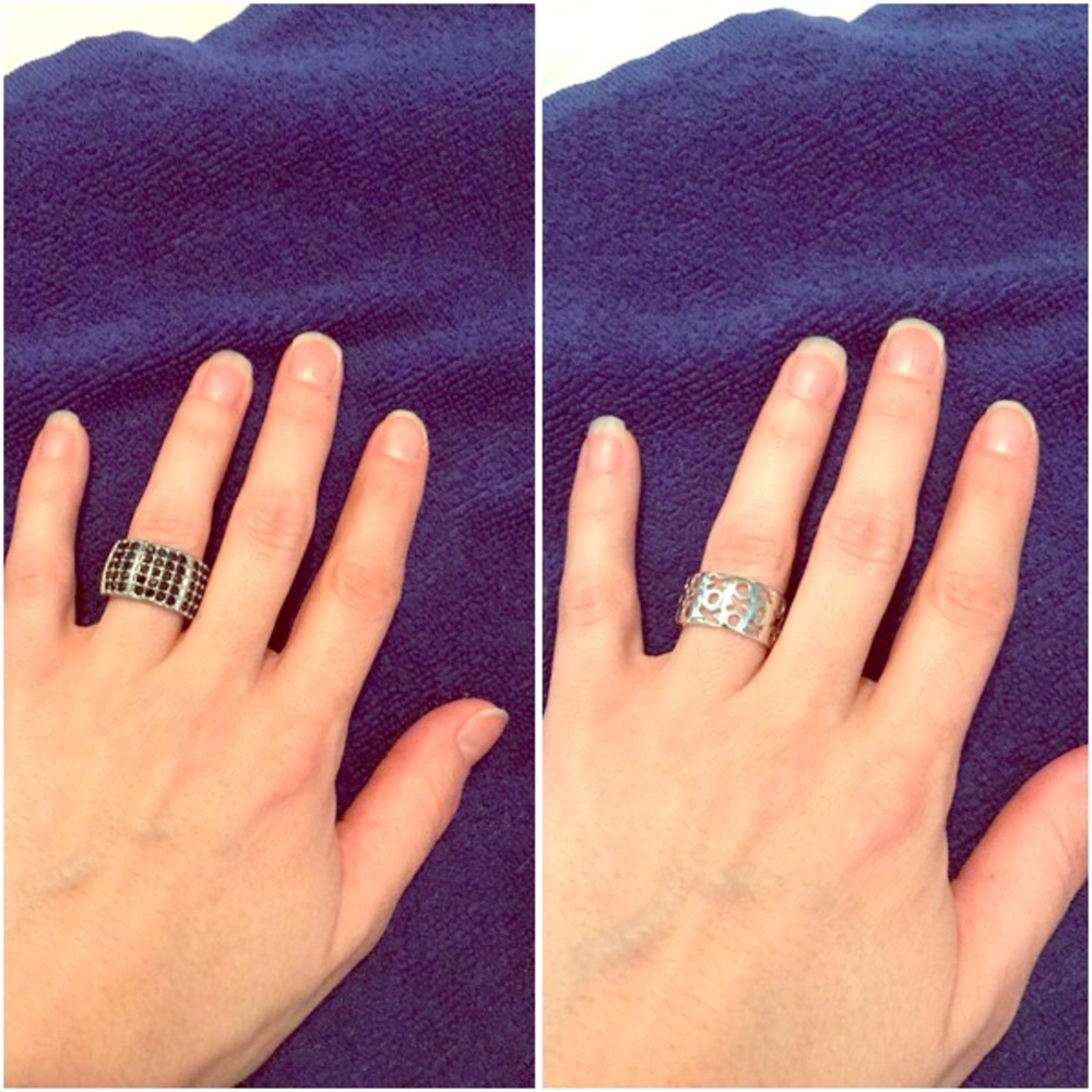Adorable thick rings. Size 5 - set of 2